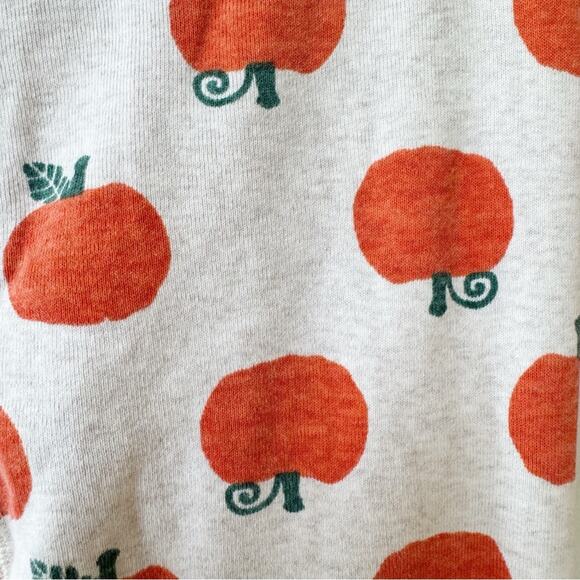 Hanna Andersson Pumpkin Long Johns Pajamas Jack o Lantern Halloween Fall 160 /14 - Picture 4 of 6